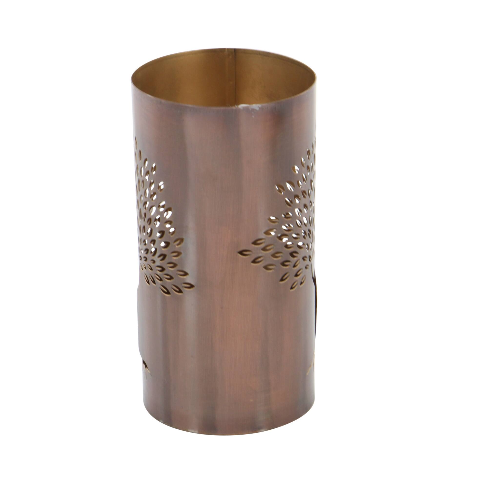 Brown Metal Eclectic Lantern Set